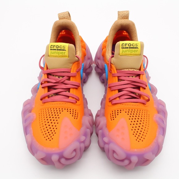 Crocs Salehe Bembury x Juniper Sneaker Womens Size 7 Orange Purple Lace Up - Picture 10 of 13